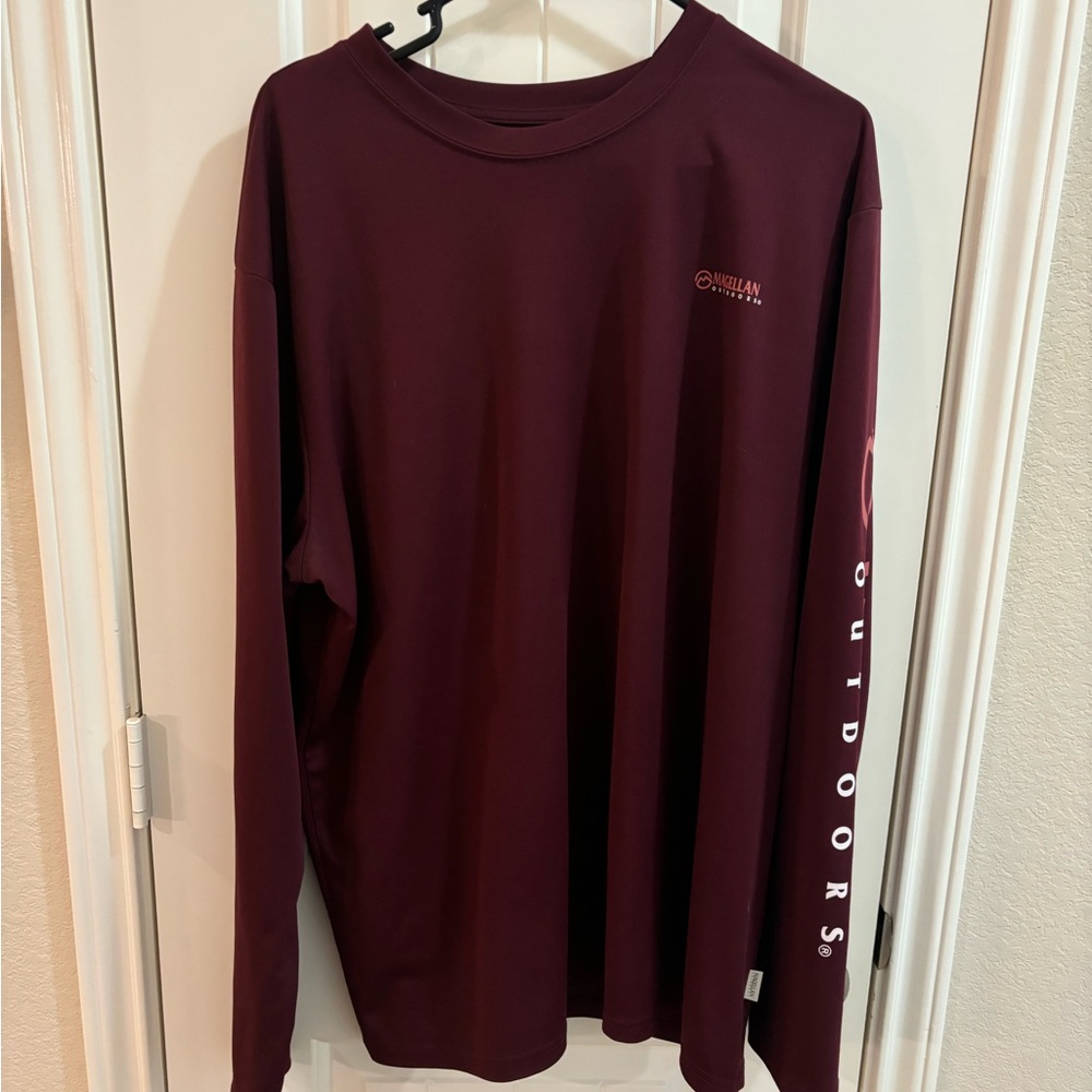 Magellan Outdoors Men's Maroon Long Sleeve Shirt